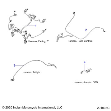 ELECTRICAL, WIRE HARNESS 2 - N21TCBBB ALL OPTIONS (201035C)