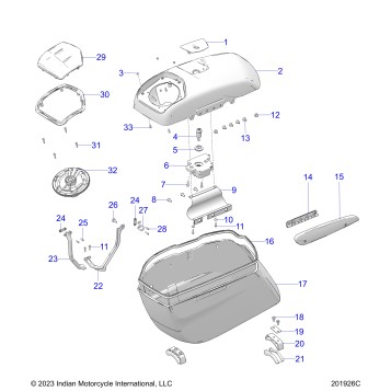 BODY, SADDLEBAG ASM, PREMIUM - N24LDHRR ALL OPTIONS (201926C)