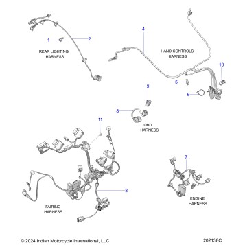 ELECTRICAL, WIRE HARNESS 2 - N25LCBRR ALL OPTIONS (202138C)
