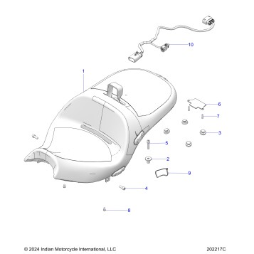 BODY, SEAT, TOURING (HEATED) - N26LG4SS/LG6SS ALL OPTIONS (202217C)