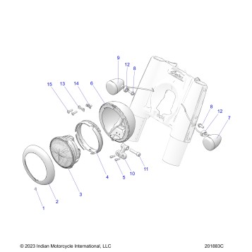 ELECTRICAL, FRONT LIGHTING AND TURN SIGNALS - N24DLBAG/DLCAG ALL OPTIONS (201883C)
