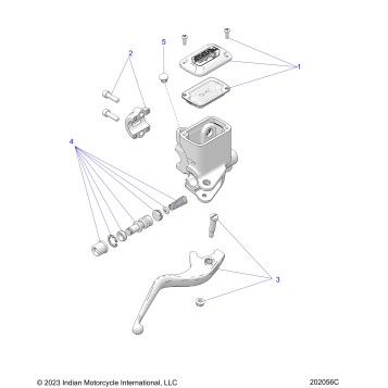BRAKES, FRONT, LEVER AND MASTER CYLINDER - N26SSE77 (202056C)