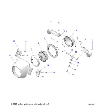 ELECTRICAL, HEADLIGHT AND FRONT TURN SIGNALS - N25SBB76/SBC76/SBD76/SBF76 (202011C)
