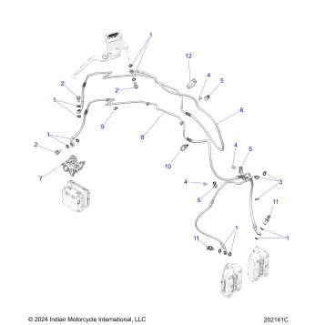 BRAKES, BRAKE LINE, FRONT, ABS - N26LC4SS/LC6SS ALL OPTIONS (202141C)