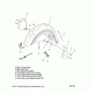 BODY, FENDER, FRONT - N18CC/CV ALL OPTIONS (200193)