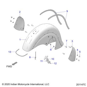 BODY, FENDER, FRONT - N21TVDBB ALL OPTIONS (201147C)
