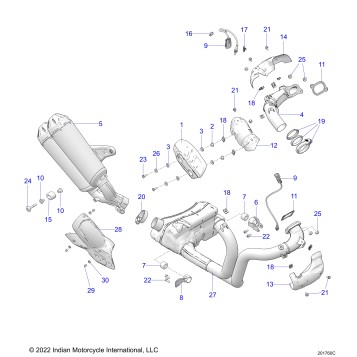 ENGINE, EXHAUST ASM - N24RZR22/FZR22 (201760C)