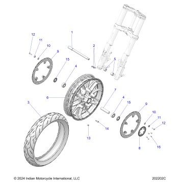WHEEL, FRONT - N26DSDBH/DSGBH ALL OPTIONS (202202C)