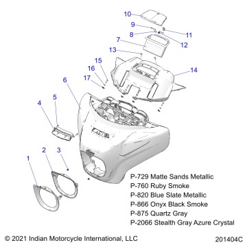 BODY, FAIRING ASM 1 - N22TCDBB ALL OPTIONS (201404C)