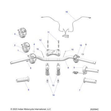 STEERING, HANDLEBAR ASM. & HARNESS - N25SSB76/SSC76/SSD76/SSF76 (202049C)