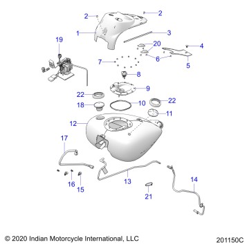 FUEL SYSTEM, FUEL TANK ASM. - N21TVDBB ALL OPTIONS (201150C)