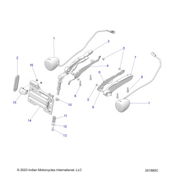 ELECTRICAL, REAR LIGHTING AND TURN SIGNALS AND LP BRKT - N24DLBAG/DLCAG ALL OPTIONS (201880C)
