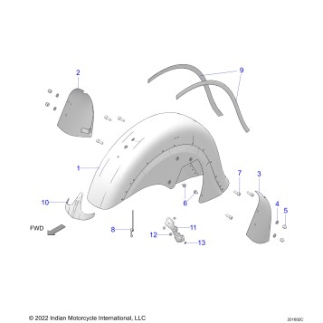BODY, FENDER, FRONT - N23THABB ALL OPTIONS (201692C)