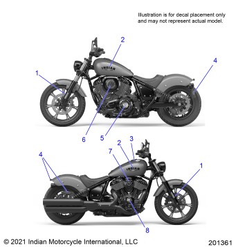 BODY, DECALS/EMBLEMS/BADGES - N22DMABH/DMDBH ALL OPTIONS (201361)