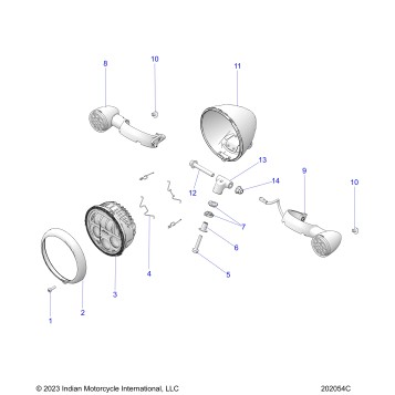 ELECTRICAL, HEADLIGHT AND FRONT TURN SIGNALS - N26SSE77 (202054C)