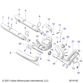 ENGINE, EXHAUST - N22LCBRR ALL OPTIONS (201410C)