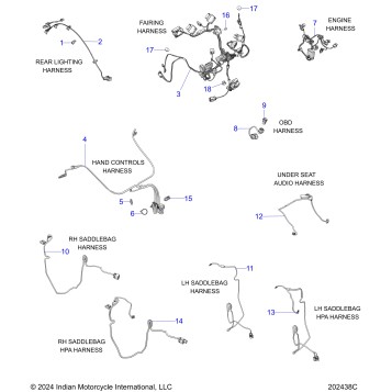 ELECTRICAL, WIRE HARNESS 2 - N26LC4SS/LC6SS ALL OPTIONS (202438C)