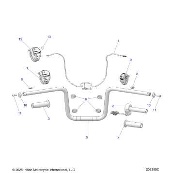 STEERING, HANDLEBAR ASM. & HARNESS - N26SSB61/SSC61 (202385C)