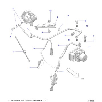BRAKES, BRAKE LINE, REAR - N24RTT22 (201810C)