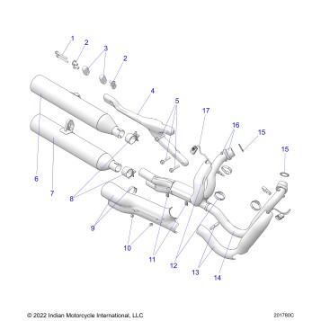ENGINE, EXHAUST - N24DLBAG/DLCAG ALL OPTIONS (201780C)
