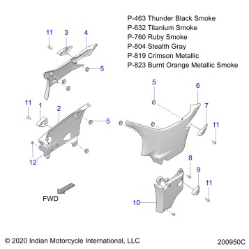 BODY, SIDE COVERS - N21TCDBB ALL OPTIONS (200950C)