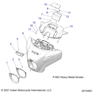 BODY, FAIRING ASM 1 - N22TCEBB ALL OPTIONS (201549C)