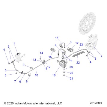 BRAKES, REAR ASM., W/ABS - N22DLBAG (201268C)