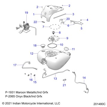 FUEL SYSTEM, FUEL TANK ASM. - N22THAAA ALL OPTIONS (201480C)