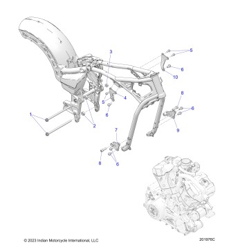 ENGINE, ENGINE MOUNTING - N25SCB76/SCC76/SCD76/SCF76 (201976C)