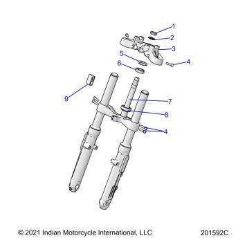 STEERING, UPPER AND LOWER CLAMPS - N22MTC00/MTD00 ALL OPTIONS (201592C)