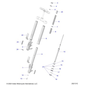 SUSPENSION, FRONT FORKS - N26LFRRR ALL OPTIONS (202131C)