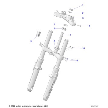 STEERING, UPPER AND LOWER CLAMPS - N24MTC00/MTD00/NTC00 ALL OPTIONS (201771C)