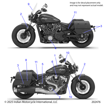 BODY, EMBLEMS/DECALS - N26SHD76 (202476)