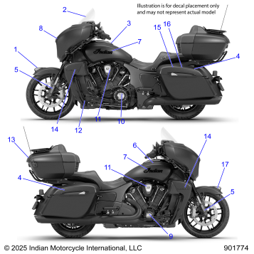 BODY, DECALS/EMBLEMS - N26LGVSS/LGXSS ALL OPTIONS (901774)