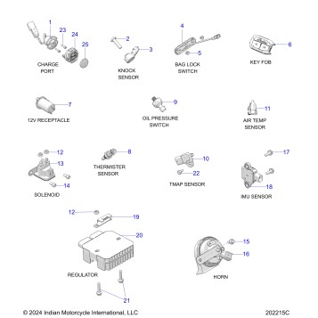ELECTRICAL, COMPONENTS 1 - N25LCLRR ALL OPTIONS (202215C)