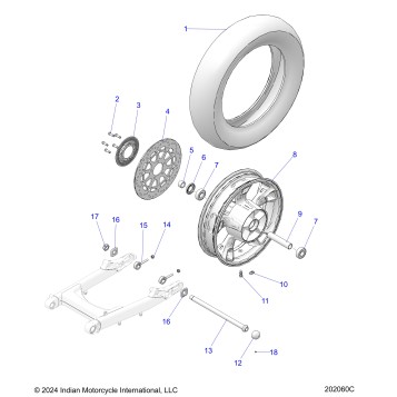 WHEEL, REAR - N25SSE77 (202060C)