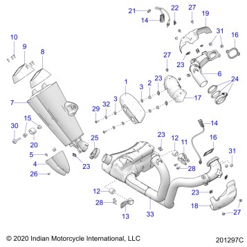 ENGINE, EXHAUST ASM (FTR 1200) - N22RZA22 (201297C)
