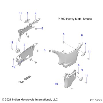 BODY, SIDE COVERS - N22TCEBB ALL OPTIONS (201553C)