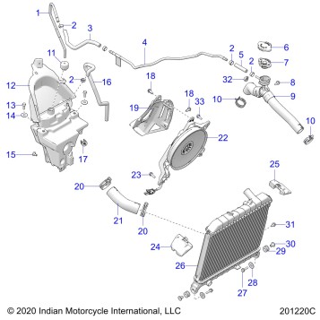 ENGINE, COOLING ASM. - N21LCDRR ALL OPTIONS (201220C)
