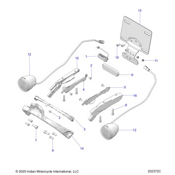 ELECTRICAL, REAR LIGHTING AND TURN SIGNALS (PACIFIC MODELS ONLY) - N26DLGBH ALL OPTIONS (202372C)