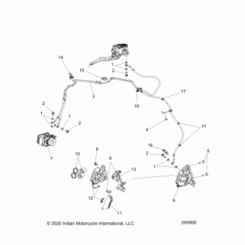 BRAKES, FRONT ASM., W/ABS - N20MTA11/MTB11 (200908)