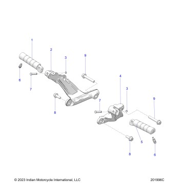 CHASSIS, FOOTPEGS - N25SCB76/SCC76/SCD76/SCF76 (201996C)