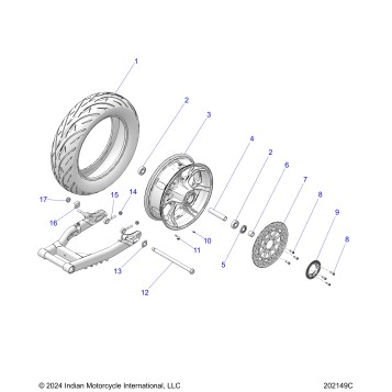 WHEEL, REAR - N26DMBAG ALL OPTIONS (202149C)