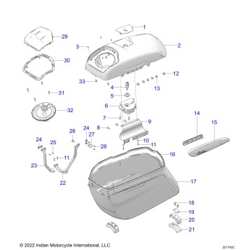 BODY, SADDLEBAG ASM. - N23LCERR ALL OPTIONS (201742C)