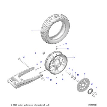 WHEEL, REAR - N25LDESS ALL OPTIONS (202315C)