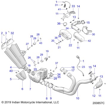 ENGINE, EXHAUST ASM - N20RTA22/RUA24 (200857C)