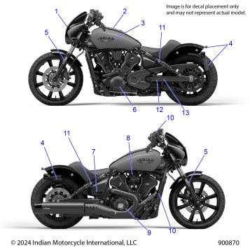 BODY, EMBLEMS/DECALS - N25SSB76/SSC76/SSD76/SSF76 (900870)