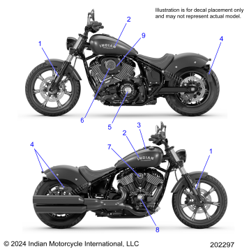 BODY, DECALS/EMBLEMS/BADGES - N25DMDBH/DMGBH ALL OPTIONS (202297)