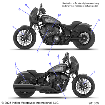 BODY, DECALS/EMBLEMS/BADGES - N26DSDBH/DSGBH ALL OPTIONS (901805)