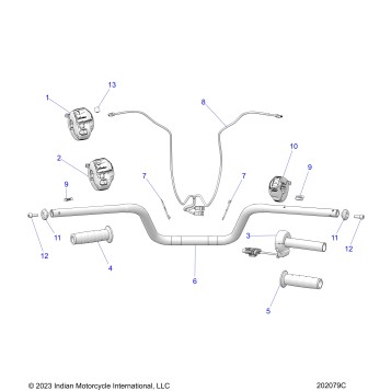 STEERING, HANDLEBAR ASM. & HARNESS - N26SCB61/SCC61 (202079C)